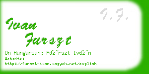 ivan furszt business card